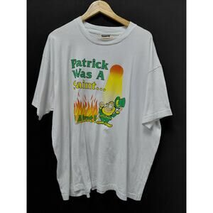 Vintage SCREEN STARS BEST Made in USA Graphic T-Shirt White Basic Shor Size XXXL